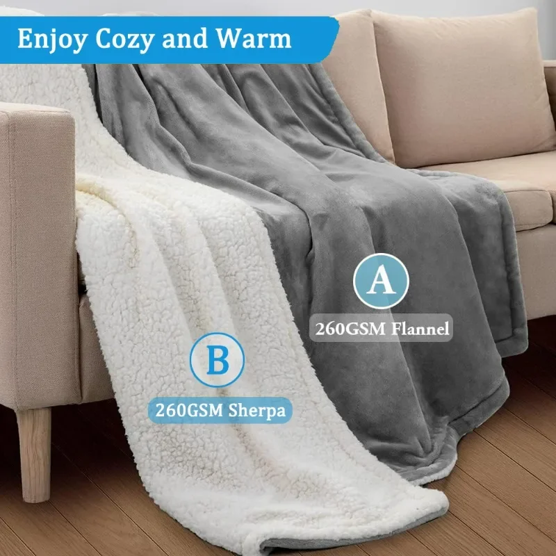 New USB Electric Shawl Blanket With 3 Heating Levels Double-Sided Thickened Winter Wearable Electric Blanket Foldable