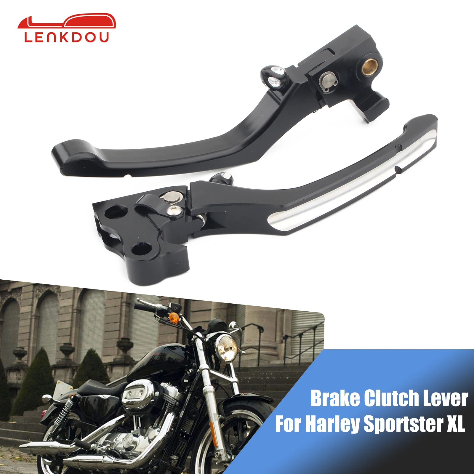 

CNC Adjustable Brake Clutch Levers For Harley Sportster XL883 XL1200 2004-2013 2012 Motorcycle Accessories Black Handle Lever