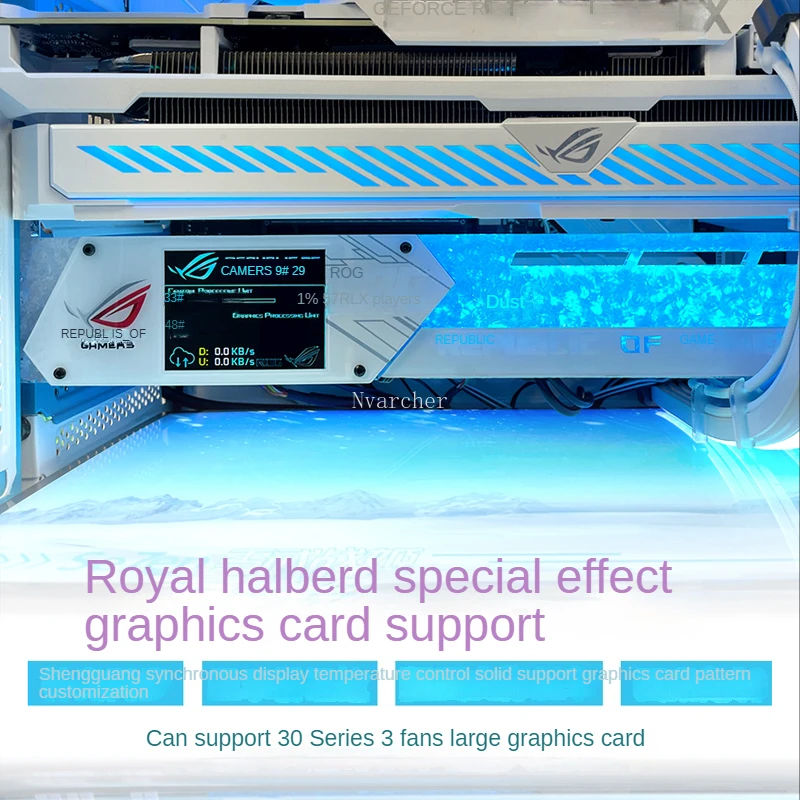 Nvarcher 2.2 Polegada Display Lcd Placa de Vídeo Gráfico Suporte Suporte Vga Suporte Rgb Cpu Gpu Ram Monitor Aida64 para Computador Gabinete Gamer - Imagem 2