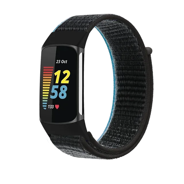 Breathable Soft Nylon Loop Strap - Comfortable Sports Wristband for Fitness Trackers