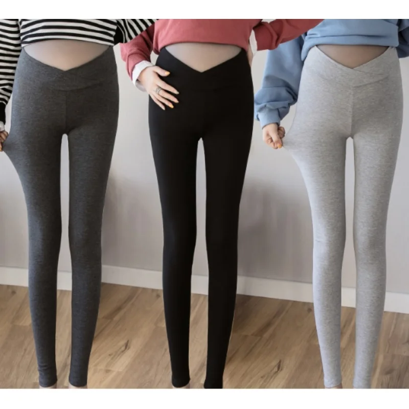 Pregnancy Women Leggings 2024 Spring Autumn Elastic Low Waist Cotton Pants Pencil Maternity Trouser Ropa De Maternidad B0023 2