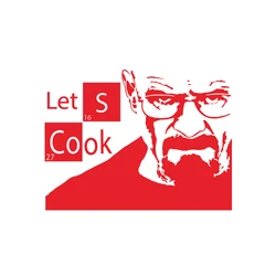 Waterproof Heisenberg Cooking Decal - Instant Pot Vinyl Sticker - 14x10 cm (QT14222Red)