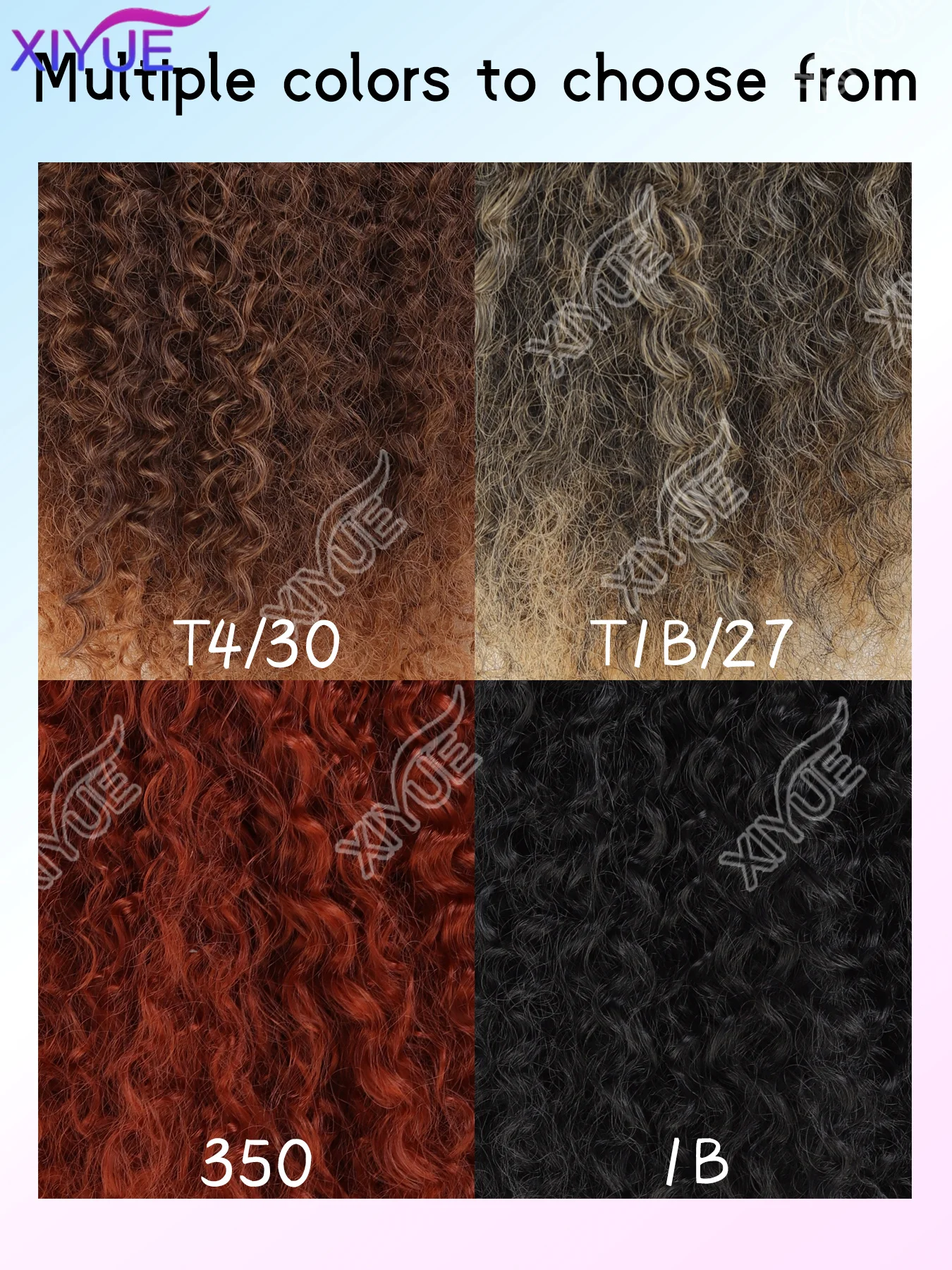 XIYUE 7PCS Excellent Handstitching Clip in Hair Extensions 20 Inch Curly Hair Extension Long Soft Synthetic Hairpieces for Women