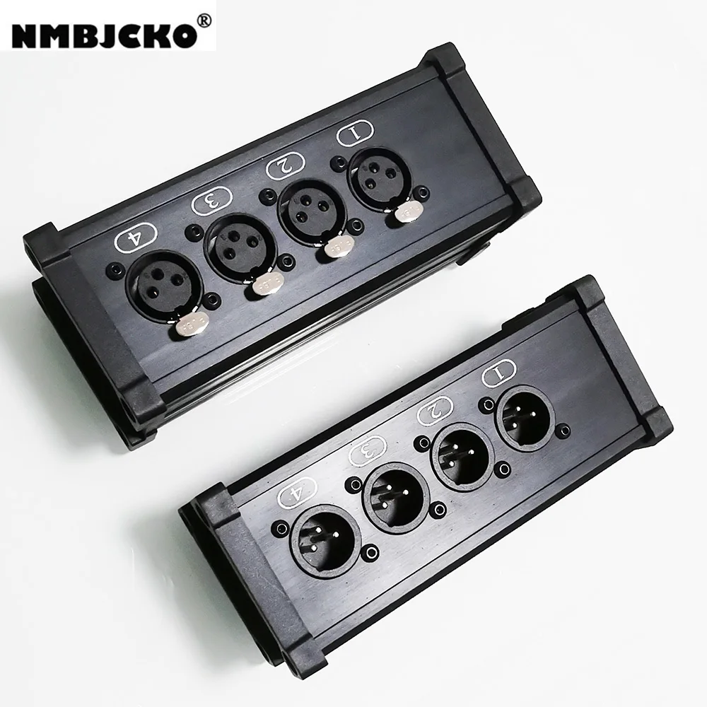 

XLR Over 4 Channel 3-Pin Male Female to Single Ethernet - XLR, AES, DMX Over RJ45 Cat5/Cat6 Audio Over Ethernet Multi Network
