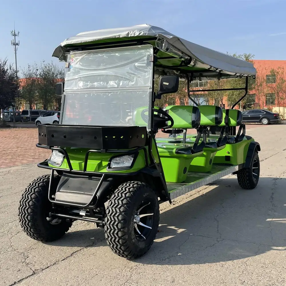 China New 72V 5KW 4 Seater Electric Golf Cart Street Legal 4x4 Hunting Buggy Car with CE Certification