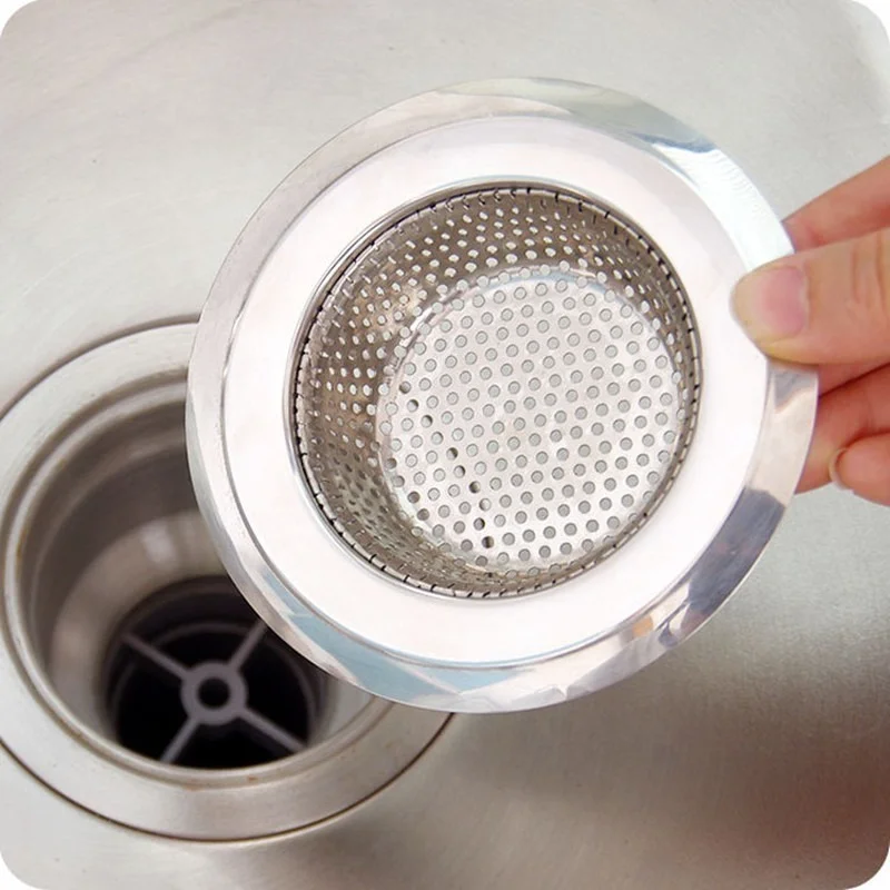 Kitchen Sink Drain Filter Stainless Steel Metal Mesh Drain Hole Filter Trap Bathroom Sink Strainer Hole Floor Covers