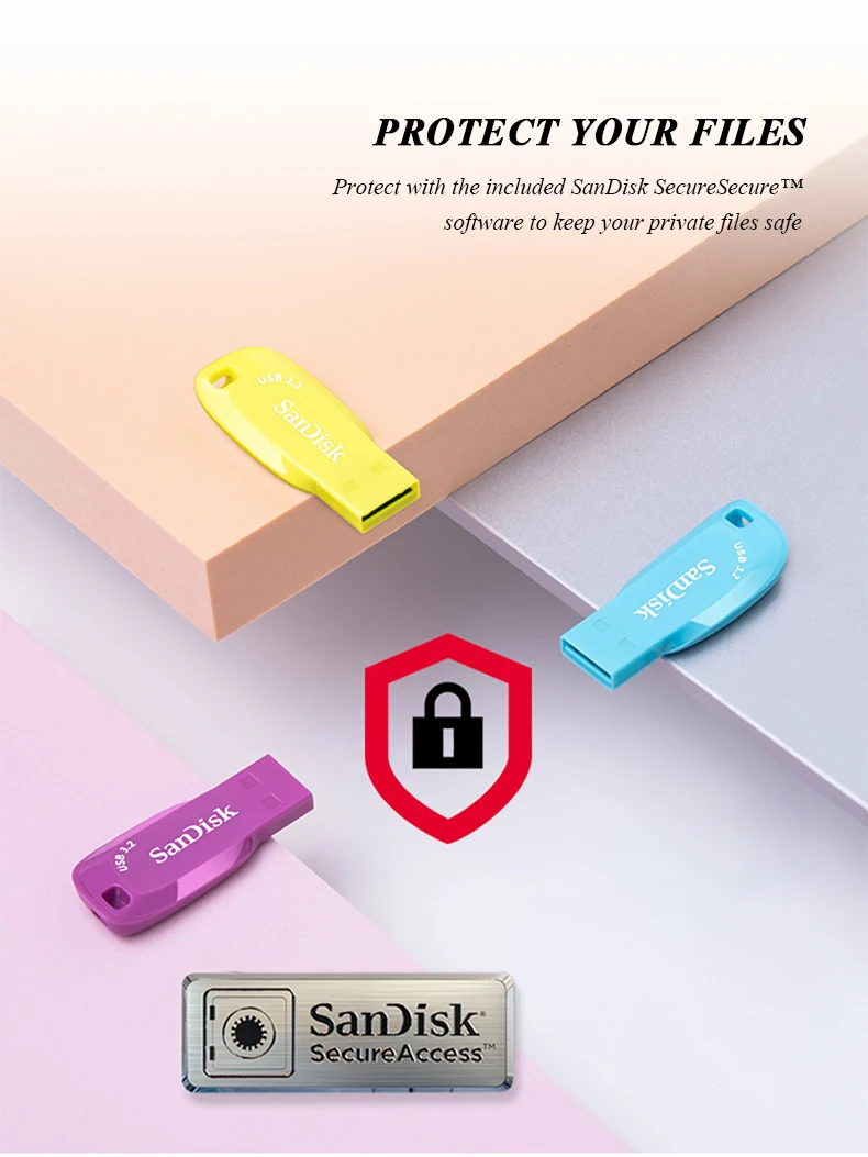 Флеш-накопитель SanDisk USB 100%, 3,0 оригинальный черный флэш ...