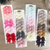 10Pcs/Set Solid Color Kids Bows Hair Clips for Baby Girls Handmade Ribbon Bowknot Hairpin Barrettes New Year Hair Accessories 1