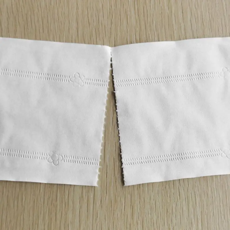 Toilet Roll Paper 21x9cm Thicken 4-Ply Large Jumbo Bath Tissue Floral Embossed No Fluorescent Agent Hand Towel