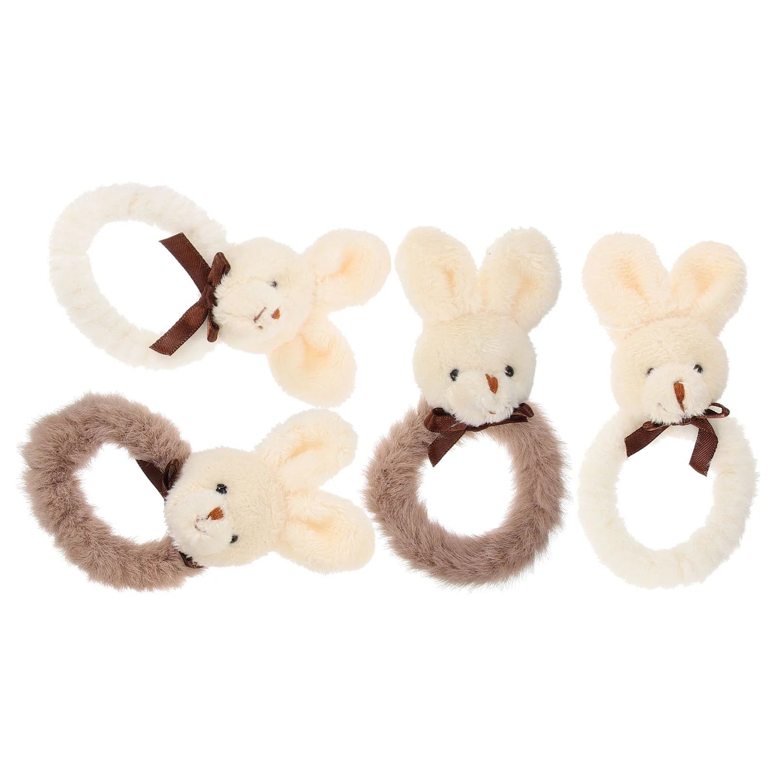 

Animal Scrunchies Cute Bunny Hair Ties Plush Hair Scrunchies Elastic Hair Band Women Girls Ponytail Holders Hair Styling Tool