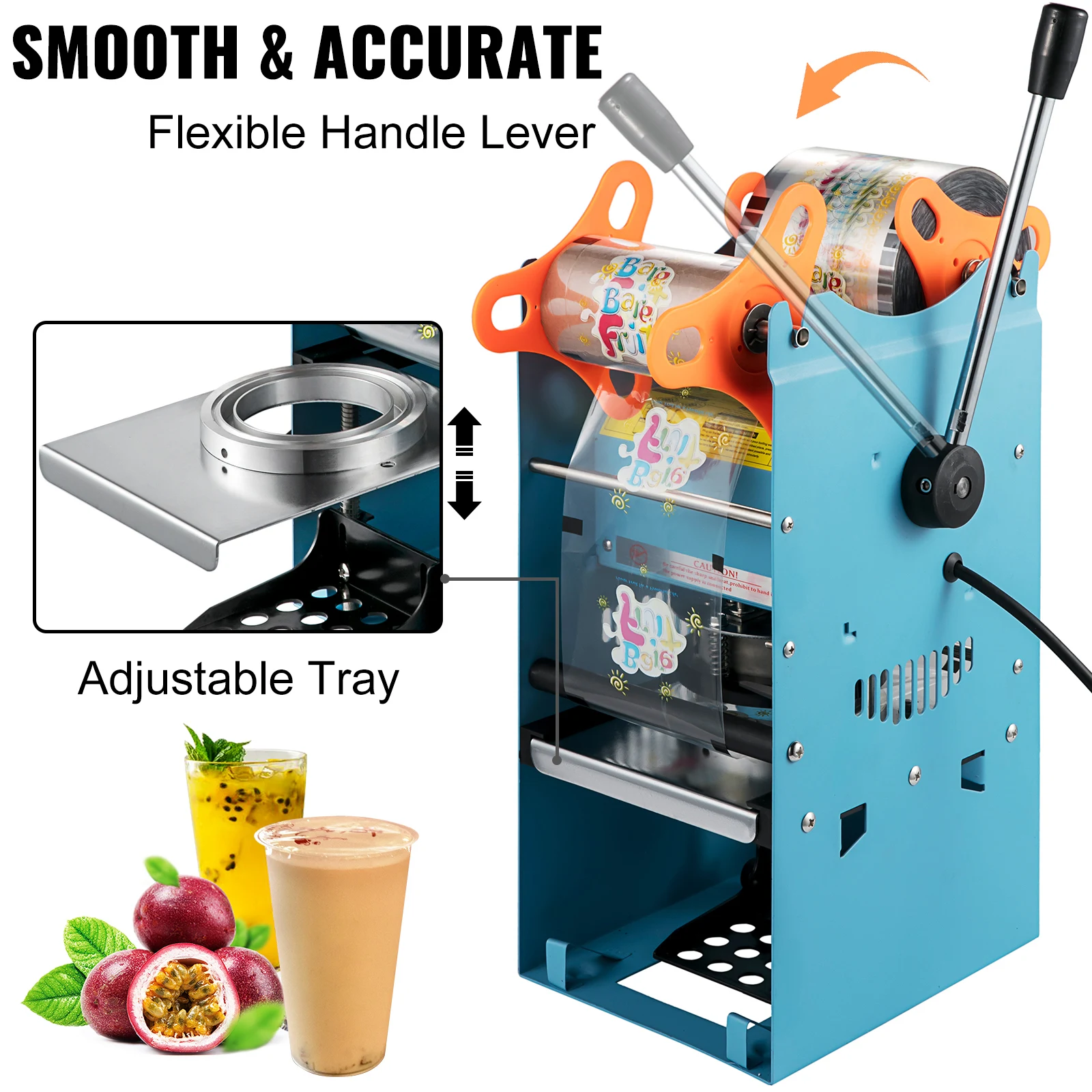 Manual Cup Sealing Machine for 90 95mm Cups with Heating Technology