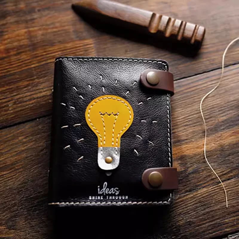 Genuine Leather Handmade A7 Hand Account  Customized Binder Notebook Card Holder A5A6 Travel Document Holder customized Journal