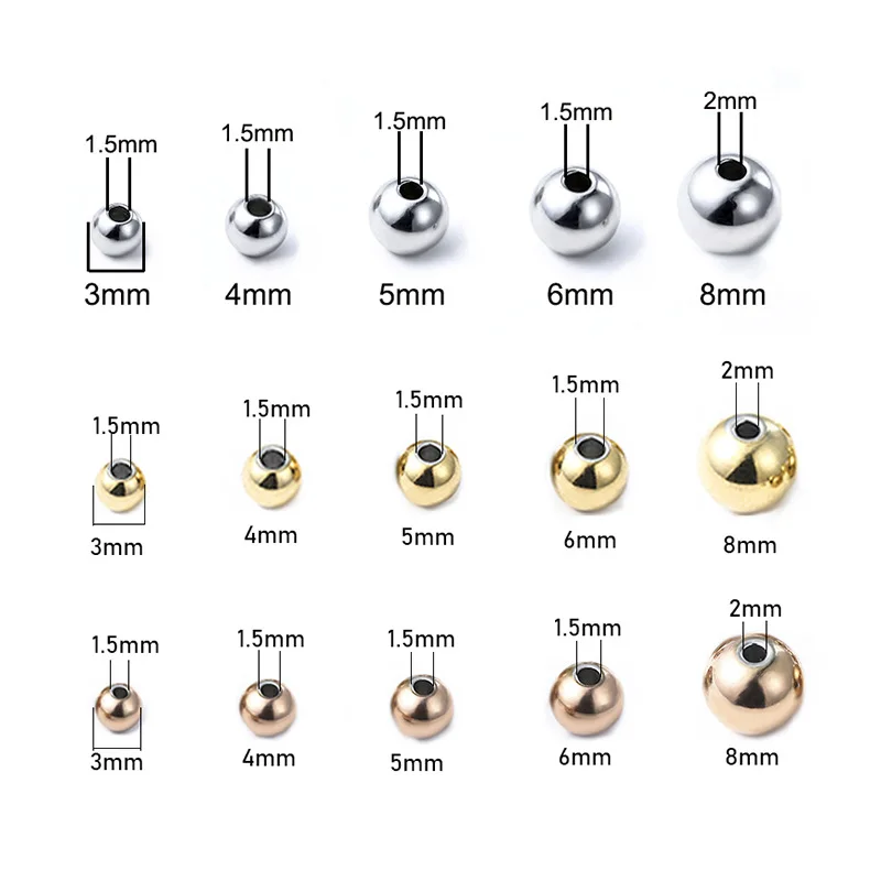 Rose Gold & Black Stainless Steel Beads
