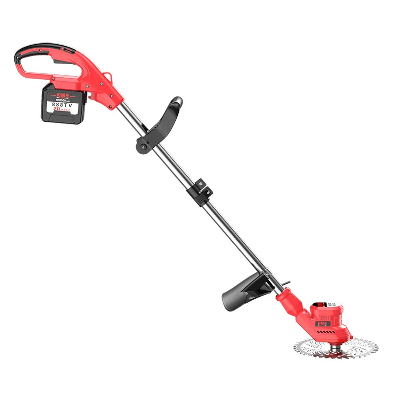 Brushless Electric Lawn Mower Small Household Lawnmower Portable Lawn Mower High Power Lawn Trimmer Adjustable Telescopic Rod 4