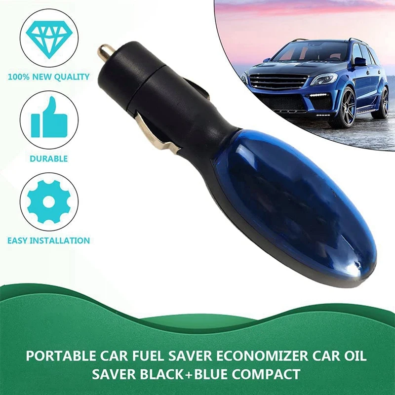 Économiseur de carburant pour voiture, économie de gaz, caractéristiques d'économie de carburant, 12V, monté sur véhicule, vert judicieux, 2 pièces