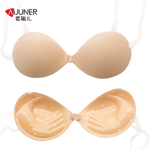 Sexy Invisible Strap Backless Bras Push Up Silicone Women Bralette for  Dress 3CM Thickened Top Self-Adhesive Bra for Small Chest