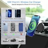 UYUXIO Air Vent Magnetic Car Mount Phone Holder Strong Wireless Car Charger Fast Charging for iPhone 16 Pro Max 15 14 13 12