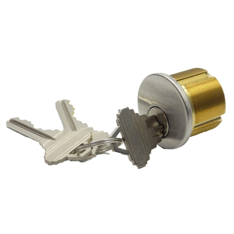 Heavy Duty Brass 1" Mortise Lock Cylinder with Key Heavy Duty Lock Cylinder Keyed set for Business storefronts door