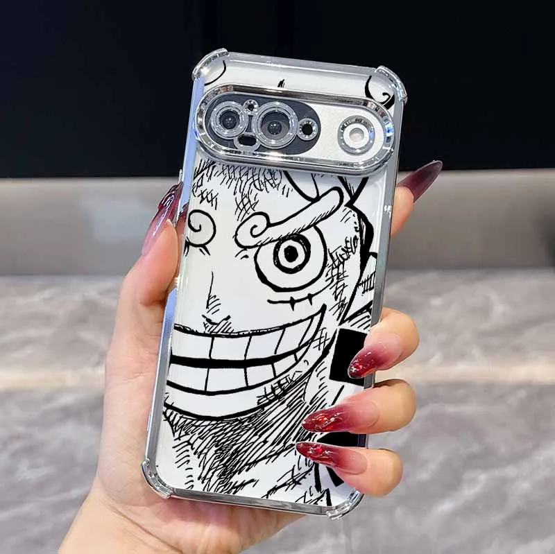 Plating Drop-Proof Transparent Soft Anime Phone Case