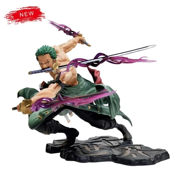 Hot One Piece 10cm Anime Figure GK Roronoa Zoro Three-blade Sa-maximum Manga Anime Statue Action Figure Collection Model Kid Toy (No Box)) 1