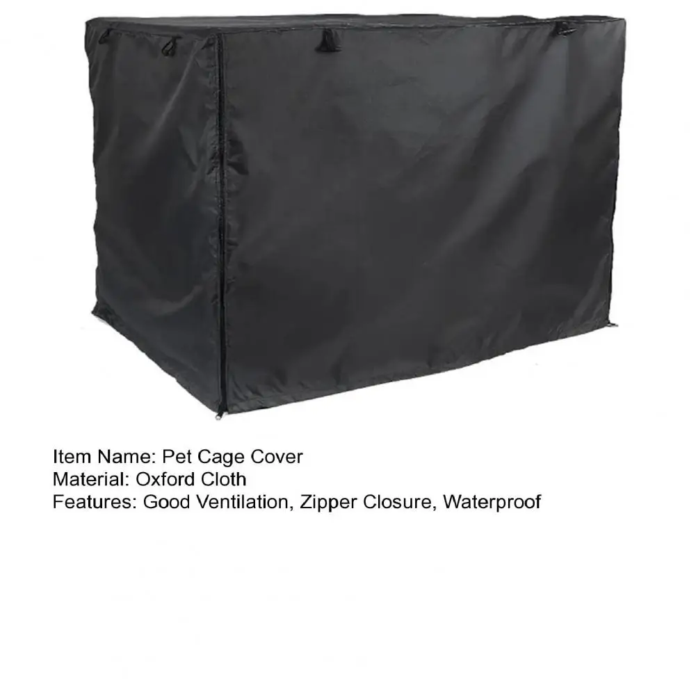 Title 4, Wear-resistant Pet Kennel Cover Black Good Vent...