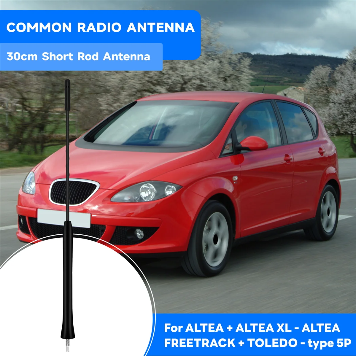 30 Cm Short Rod Antenna for Seat 6L 6J 1M 1P 5P