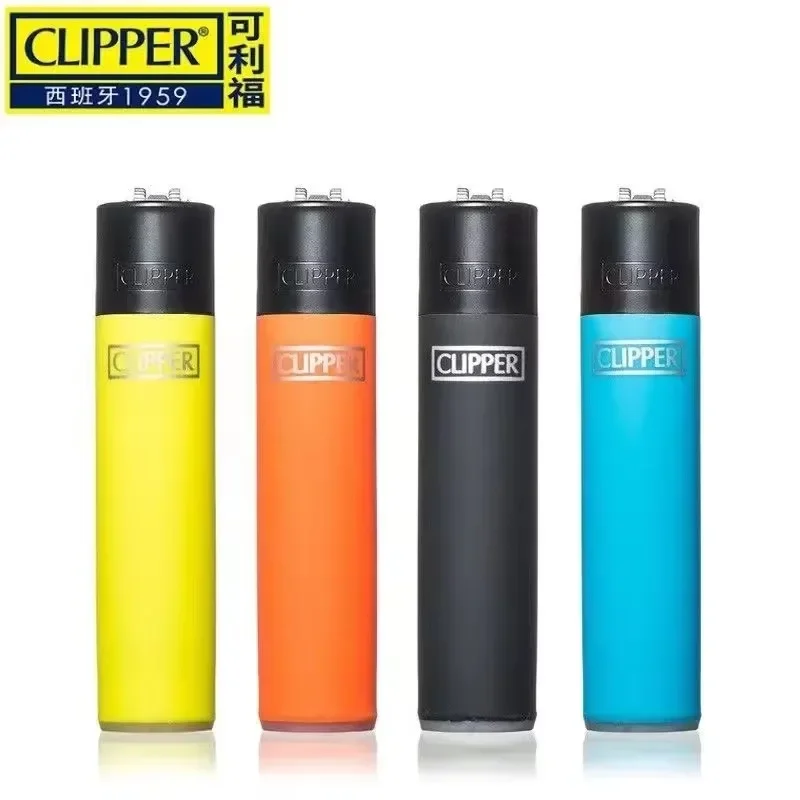 Butane Gas Lighter Cigarette Lighter Clipper Brand Personalized Patterns Nylon Butane Inflatable Lighters Grinding Wheel Lighters Butane Torch