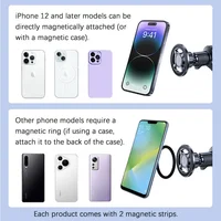 360° Rotation Magnetic Car Phone Holder Stand Magsafe Car Mount Support GPS Mobile Bracket in Car iPhone 15 14 13 12 Samsung - Image 6
