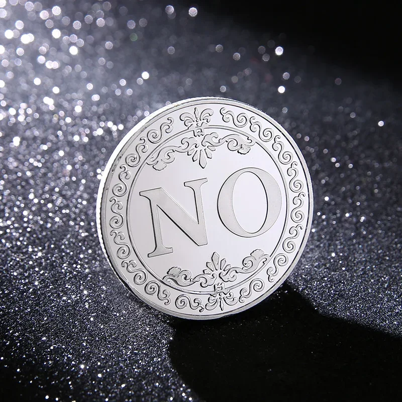 1PC Bronze Yes Or No Commemorative Coin Souvenir Non-Currency Game Prop Decision Coins Collection Decoration Crafts