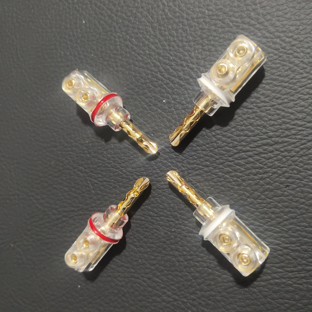 Originale WBT Senza Saldatura Y/U Spade Plug Placcato Oro BFA Hifi Audio Spina A Banana 4mm Per Cavo Altoparlante Adattatore Connettore 4 Pz/set - Foto 10