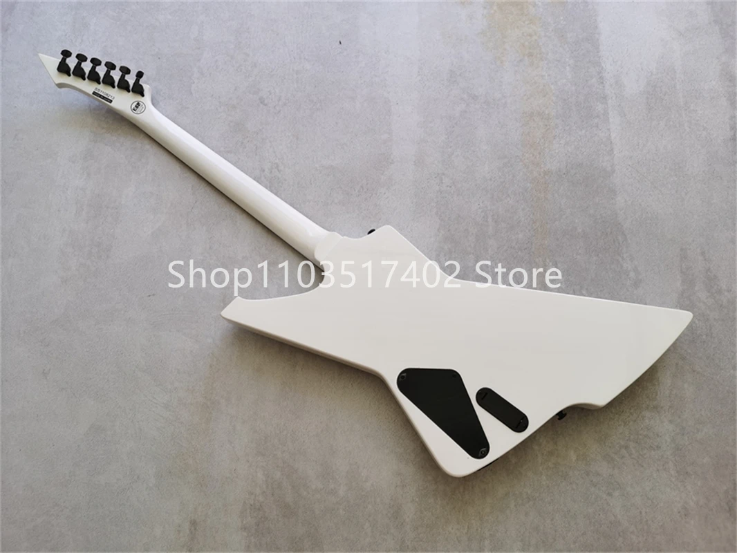 スネークバイトのエレキギター,アクティブピックアップ,白,無地,ローズ