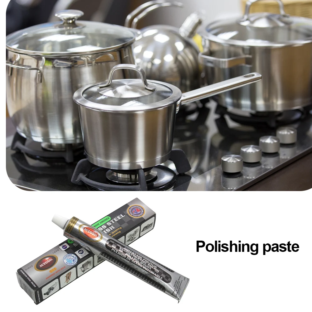 Metal Polish 50/100g Chrome Copper Alumium Brass Polishing Paste Clean Metal Surfaces Rust Scale Grease Spots