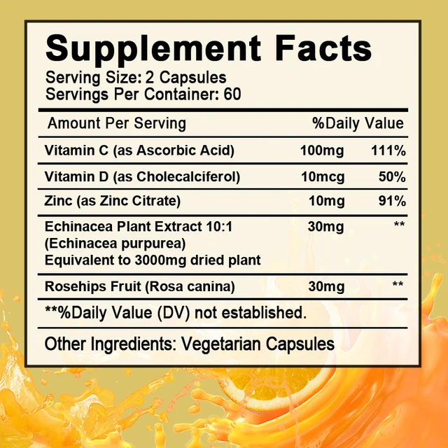1425-4a0a0f.jpg BEWORTHS Vitamin C with Zinc Capsules Vitamin C 100MG, Zinc 10 Mg, for Immune Support Powerful Antioxidant & Energy Production