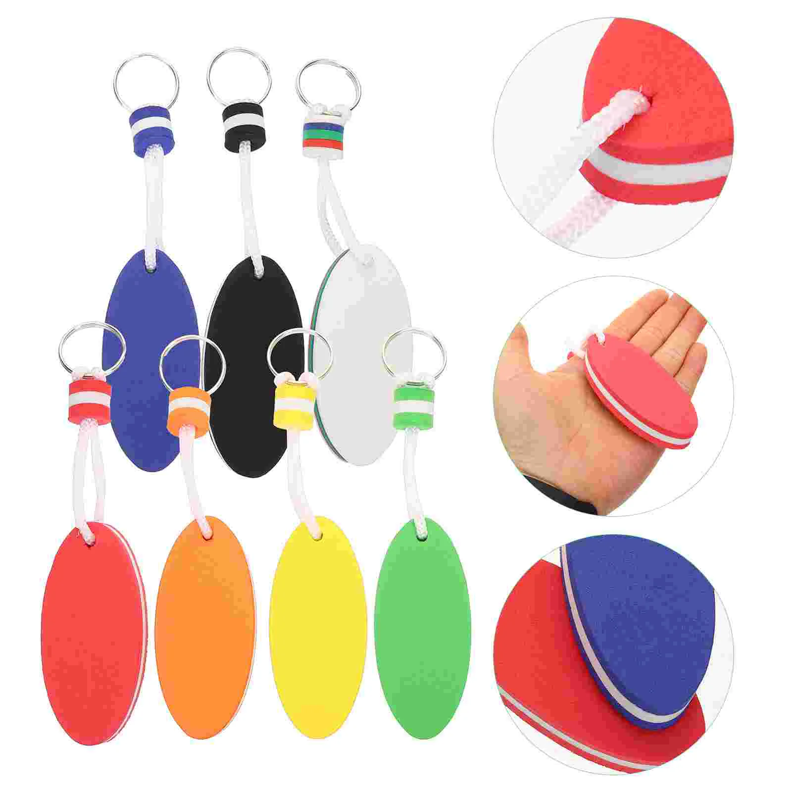 Floating Keychain Eva Decor Surfboard Pendant Ring Small Oval Keys Holder Water Sports Gift Decorative Backpacks