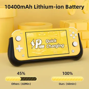 Battery Charger Case for Nintendo Switch Lite 10400mAh Portable Backup Charger Station Fast Charging Support PD & QC 3.0 4