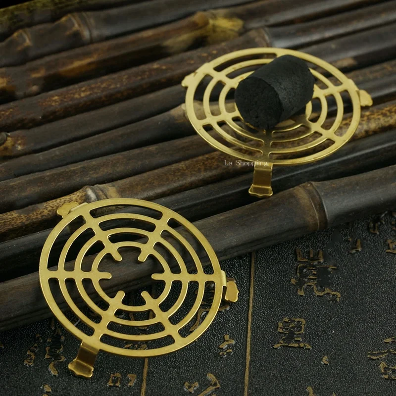 Pure Copper High Foot Charcoal Burning Frame Incense Road Supplies Tools DIY Household Indoor Charcoal Incense Seal Accessories