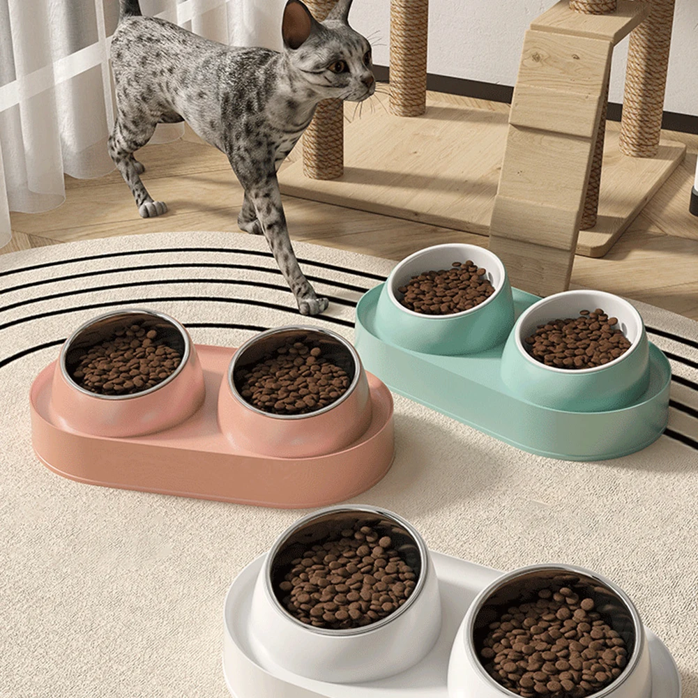 Dog Food Bowl Anti Overturning Medium and Large Sized Dog Large Capacity  Stainless Steel Single Bowl Cat Pet Golden HairProducts - AliExpress