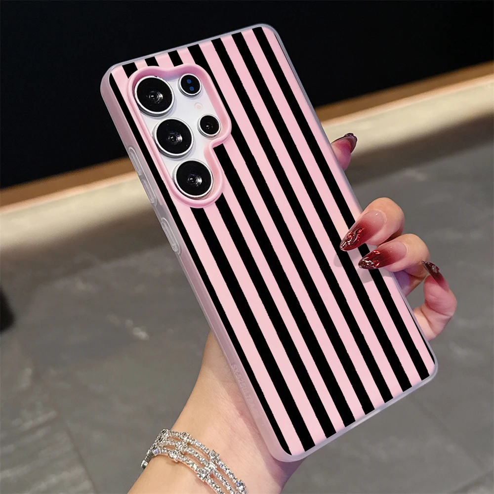 Minimalist Color Blocking Striped Phone Case