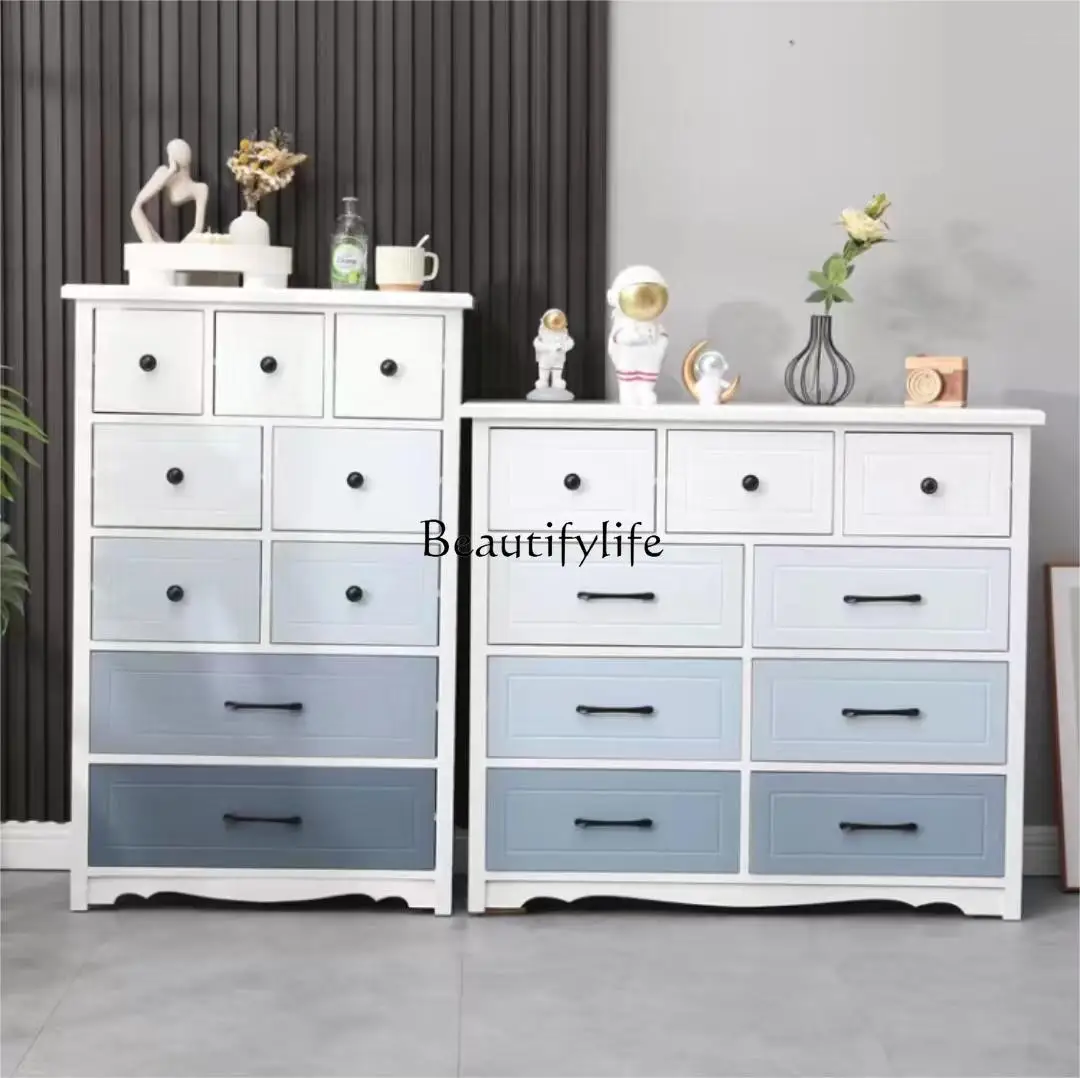

Nordic Solid Wood Drawer Style Bedroom Storage Cabinet Simple Multifunctional Locker