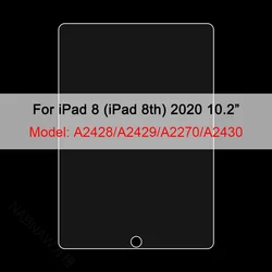 Premium HD Tempered Glass Screen Protector for iPad - Ultra - Clear Protective Film (8th)