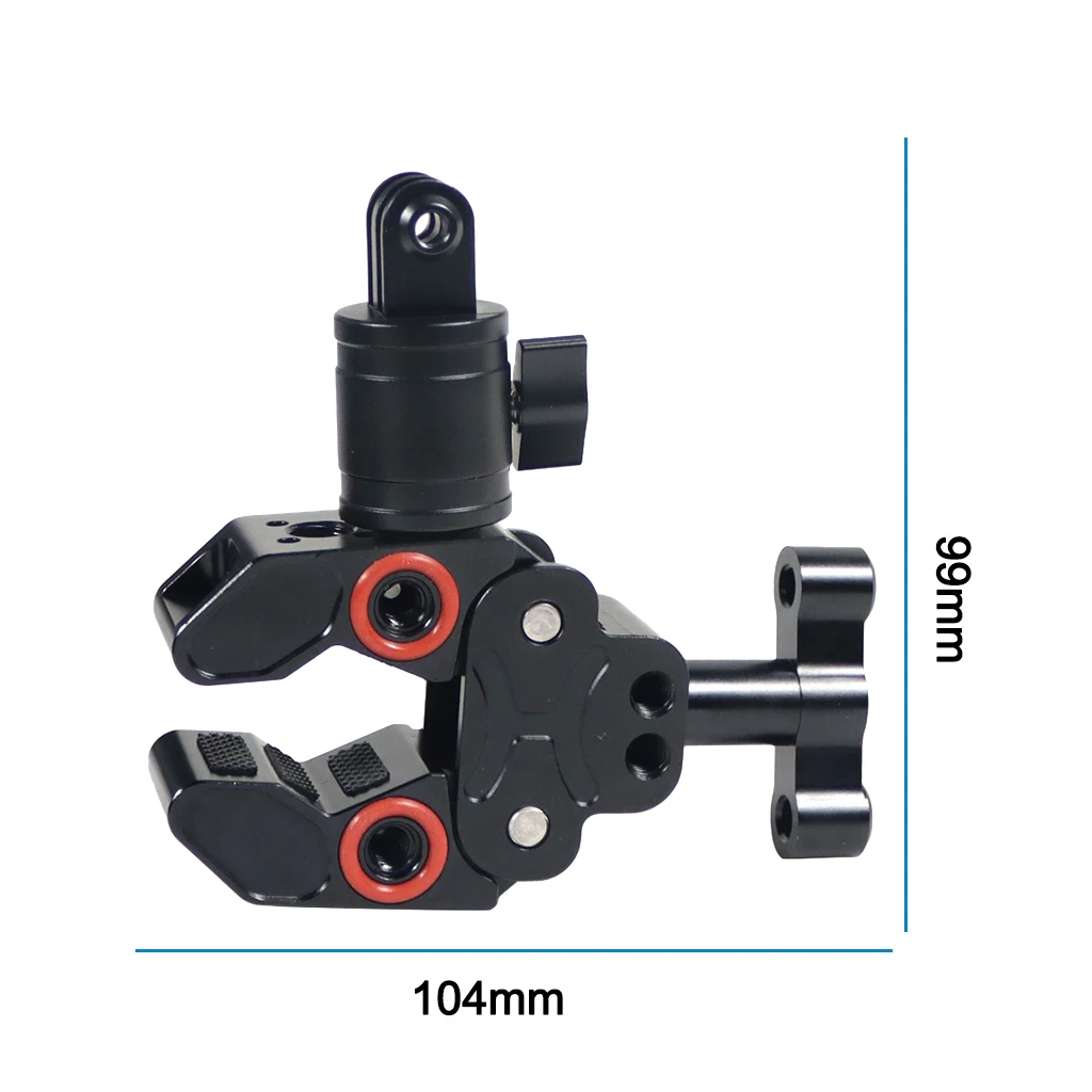 Super Clamp Krabben zange Clip 1/4 3/8 Arri Cold Schuh Magic Arm Licht Stativ Monitor Halterung für Gopro 13 für Insta360 x4 – Detail 36