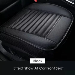 Breathable PU Leather Car Seat Cover - Universal Anti - Slip Cushion (Black 1pc)