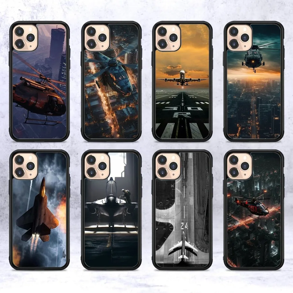 

Aircraft plane airplane Phone Case Silicone PC+TPU Case For iPhone 14 11 12 13 Pro Max 8 7 6 Plus X XR Hard Fundas