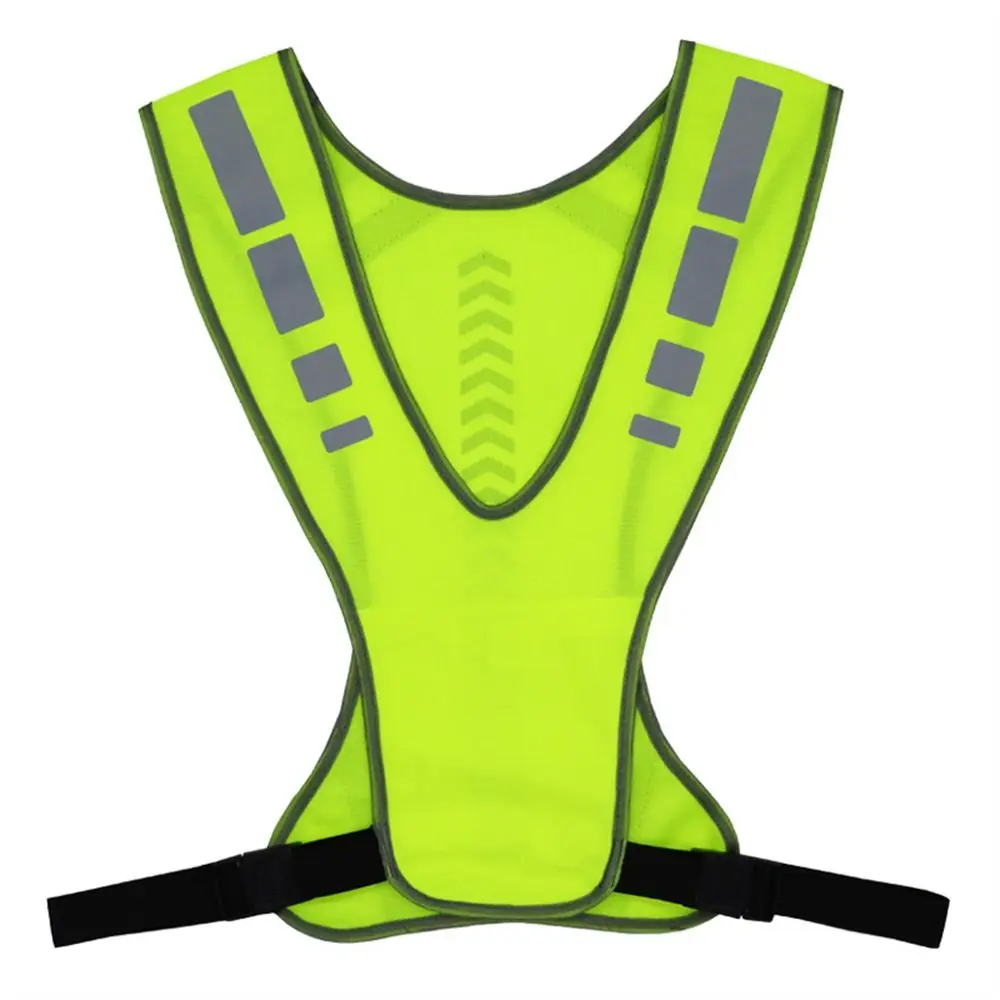 High Visibility Safety Vest Night Security Safety Traffic Motorcycle Jacket Yellow Visible Reflective Vest for Outdoor