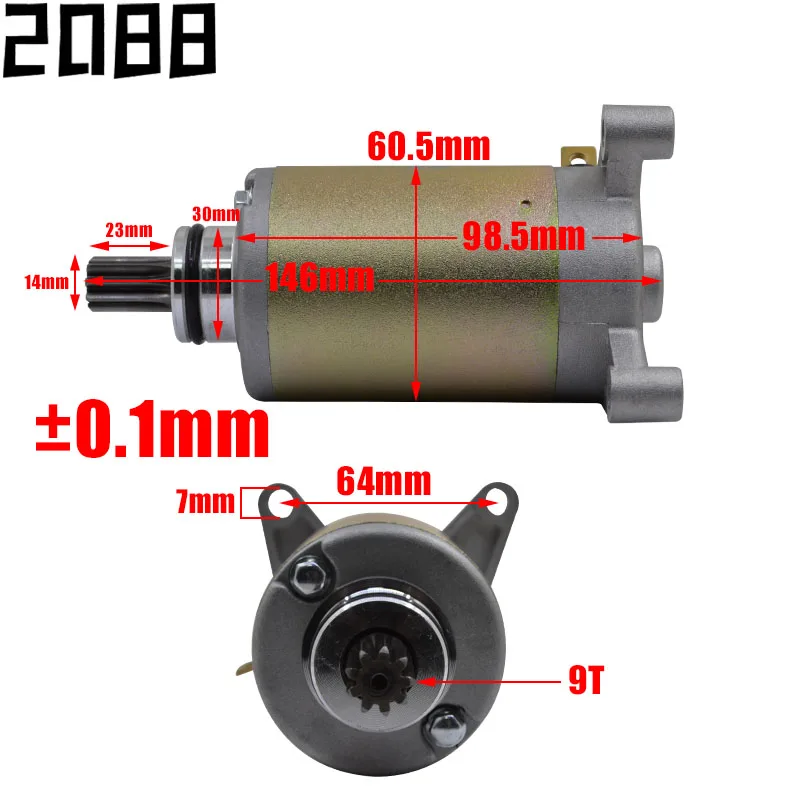 Motorcycle Engine Electric Starter Motor for KEEWAY RKV125 RKS125 Engine Spare Parts