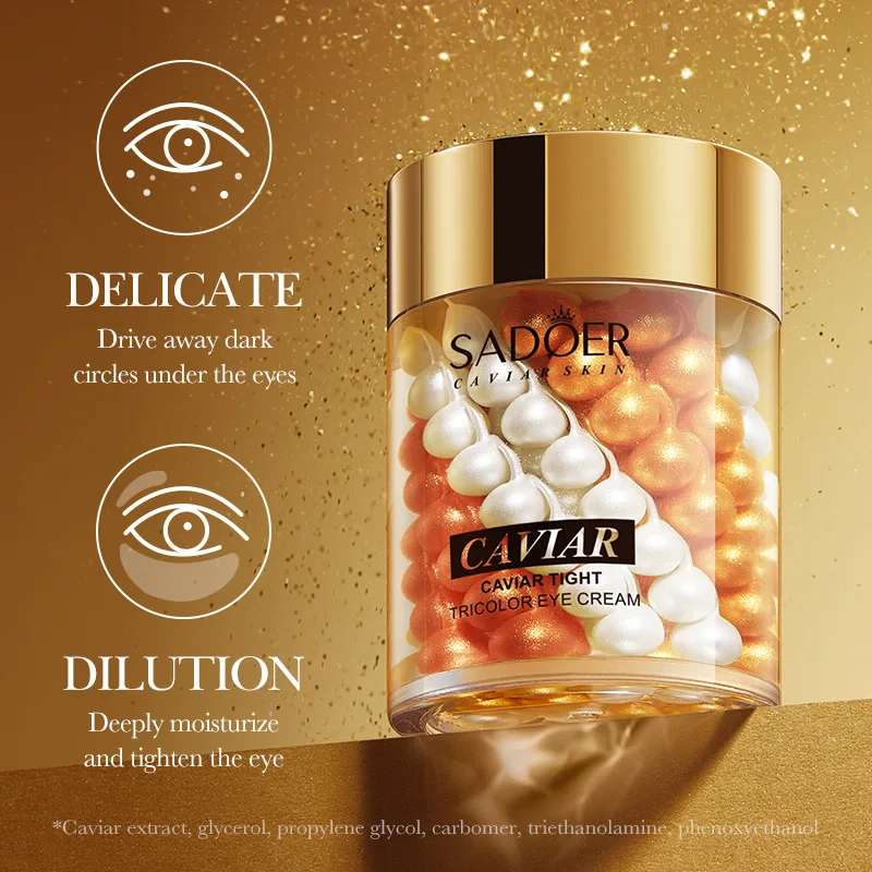 SADOER Caviar Eye Cream Anti Dark Circles Removal Eye Bags Anti-aging Anti Wrinkles Moisturizing Eyes Skin Care Proudcts