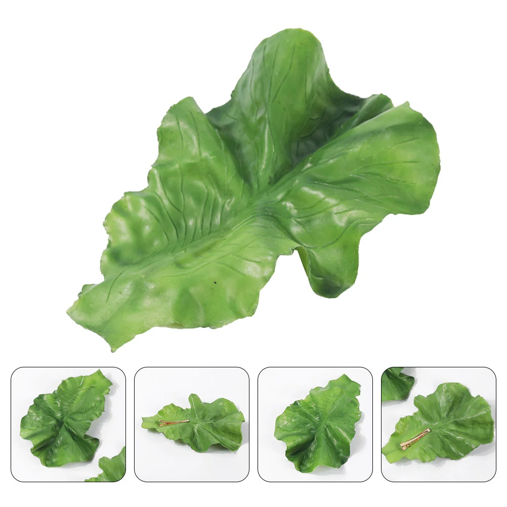 Fake Lettuce Leaves Artificial Vegetables Lettuces Alligator Hair Clip Vegetable Hairpin Hair Clip Cute Hair Accessories Sweet artificial leaves ginko 10 pcs green 65 cm