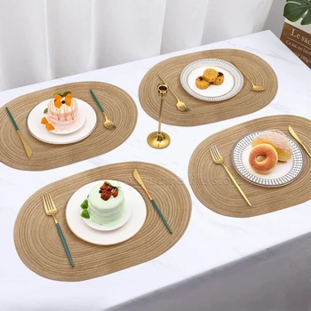 Set di 4 tovagliette lavabili resistenti al calore per tavolo da pranzo da cucina, colori misti, design antiscivolo 1