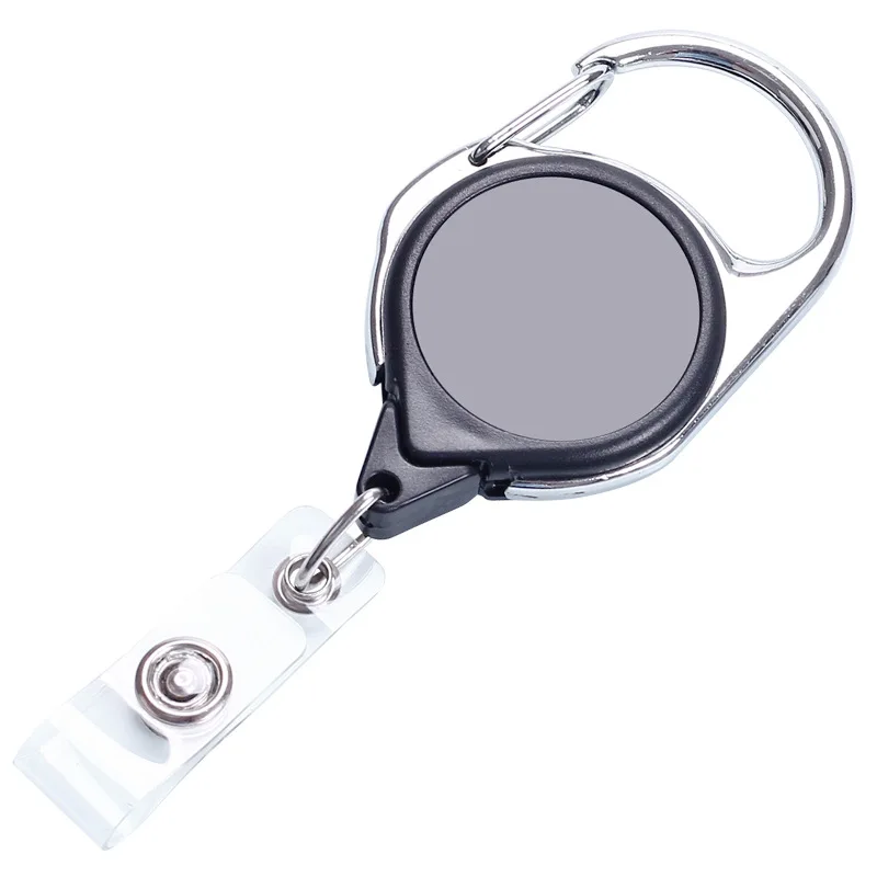 ABS Plastic Id Badge Reel Creative Office Stationery Supply with Chain  Clips Name Tag For bank cards holder