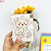 Cute Bear Women Wallet Money Bag Short Coin Purse Female Student Cartoon Card Holder Leather Card Bag Three Fold Wallet Clutch 6